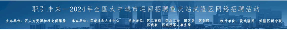 职引未来-----2024年全国大中城市巡回招聘重庆站武隆区网络招聘活动